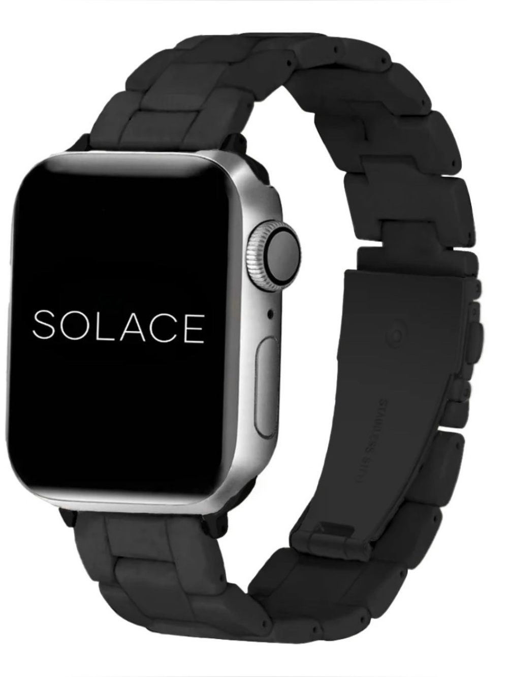 SOLACE Apple Watch Band Perma Strap Black NEW